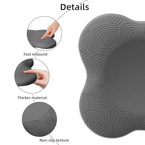 2 packs Yoga Knee Pad Mats Extra Thick for Knees Elbows Wrist Hands Head Foam Pilates Kneeling pad Yoga Knee Cushion Thick Exercise Pads for Knees Elbows Wrist Hands Head Foam Pilates Kneeling pad，Support Foam Pads for Women and Men - color: grey