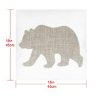 Animal Cotton Throw Pillow Covers Bear Pattren Embroidered 18x18 Inches for Couch Cushions Covers (White) … … - color: Bear-white