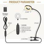 iZELL Desk Lamp, LED Reading Light with Clamp, 3 Color Modes & 10 Brightness Flexible Arm Book Light for Kids Reading Book in Bed at Night Clip on Table, Computer, Zoom Meetings - 27.6‘’ Black - size: 27.6'' Black