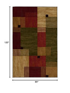 Mohawk Home Alliance Modern Geometric 7' 6" x 10' Area Rug - Red - Perfect for Living Room, Dining Room, Office - size: 7' x 10' (Rectangular)