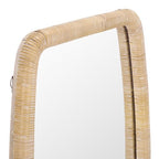 SAFAVIEH Home Collection – Lani Natural Rattan Wall Mirror, Rounded Rectangular Frame, Vertical or Horizontal Hanging Accent (MRR9032A)