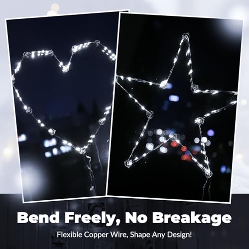 ZSJWL 30 Pack White Fairy Lights Battery Operated,7Ft 20LED Mini String Light, Waterproof Twinkle Light Silver Copper Wire Lights for Wedding Party Bedroom Christmas Table Decoration - color: White, size: 30 Pack – Battery Powered