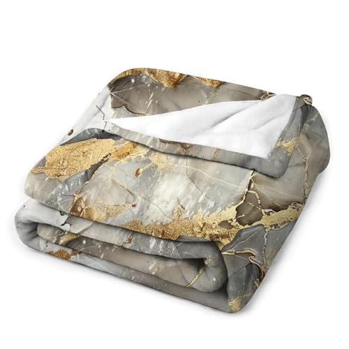 Modern Marble Blanket, Abstract Luxury Baroque Gold Grey Gradient Stone Veins Pattern Soft Warm Cozy Plush Flannel Covers for Livingroom Bedroom Couch Chair Camping Travel Home Decor Tapestry 30x40in - color: Abstract-24, size: 30W" x 40L"