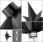 2 Pack Black Flush Mount Ceiling Light - 11.8 inch Star Lights Fixture Hallway Lighting Fixtures Ceiling Flush Mount Light Fixture for Kitchen Bathroom Bedroom Laundry Room (Bulb not included) - color: 2 Pcs Black Ceiling Light