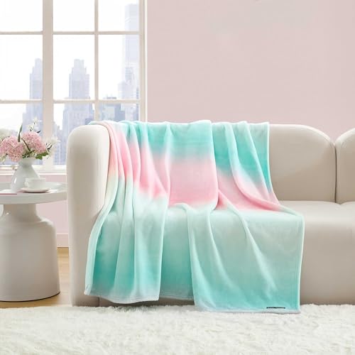 Betsey Johnson - Blanket, Buttery-Soft Throw Blanket for Couch or Bed, Boldly Plush & Oversized Bedding (Ombre Blue, 50" x 70") - color: Ombre Blue