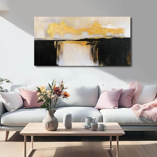 Canvas Wall Art Decor Wall Art Pictures for Living Room Abstract Art Work Black and White Wall Art Decor Modern Black and Gold Abstract Wall Art Prints For Bedroom Office Kitchen Wall Decor 20" x 40" - color: XY-K, size: 40"L x 20"W