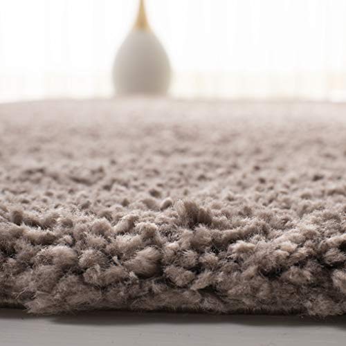 SAFAVIEH August Shag Collection Accent Rug - 2' x 3', Taupe, Solid Design, Non-Shedding & Easy Care, 1.2-inch Thick Ideal for High Traffic Areas in Entryway, Living Room, Bedroom (AUG900R) - color: Taupe, size: 2' x 3' (Rectangular)