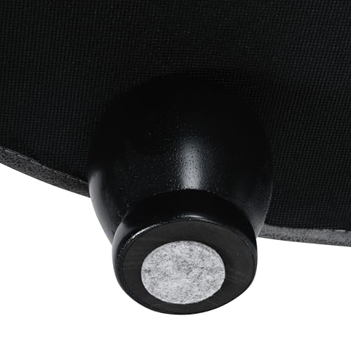 HomePop 25" Button Tufted Round Storage Ottoman - Gray Faux Leather - color: Grey