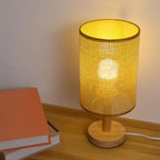 Angoily Rattan Lamp Shade for Table Lamps Woven Lamp Shade Cover for E27 Bulb Rustic Wicker for Bedroom Living Room Office Kitchen Entryway Decor