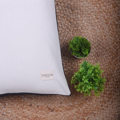 Trade Star Handloomed Throw Pillow Cover 100% Cotton Mudcloth Pillow Cover Tribal Print Boho Accent Bedroom Decoration Cushion Cover Handmade Indian Pillow Case Long Lumbar Cushion Case - color: Black (Maple), size: 22" x 14" (Pack of 1)