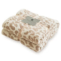 MH MYLUNE HOME Large Soft Micro Plush Leopard Blanket (71x78 inches, Khaki) Warm Reversible Cheetah Blanket Leopard Pattern Throw for Couch Bed Sofa - color: Leopard Khaki, size: 71"x78" - 550 GSM