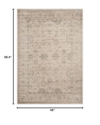 SAFAVIEH Vintage Collection Accent Rug - 4' x 5'7", Creme, Oriental Traditional Distressed Design, Non-Shedding & Easy Care, Ideal for High Traffic Areas in Entryway, Living Room, Bedroom (VTG430C)