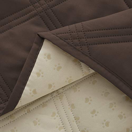 Ameritex Waterproof Dog Bed Cover Pet Blanket with Anti-Slip Back for Furniture Bed Couch Sofa - color: Chocolate, size: 30x60 Inch (Pack of 1)
