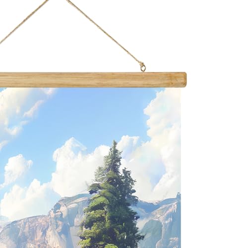 ABoby Vintage Yosemite National Park Posters - Travel Posters Wall Art for Home, Office - Retro Style Wall Decor with Wood Frames - Ready to Hang - color: Yosemite