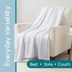 Vellux 100% Cotton Blanket, King, 108x90, White | Soft, Breathable Knit, Lightweight, All Season, Machine Washable, Oeko-Tex Certified, Hotel Quality - color: White, size: King