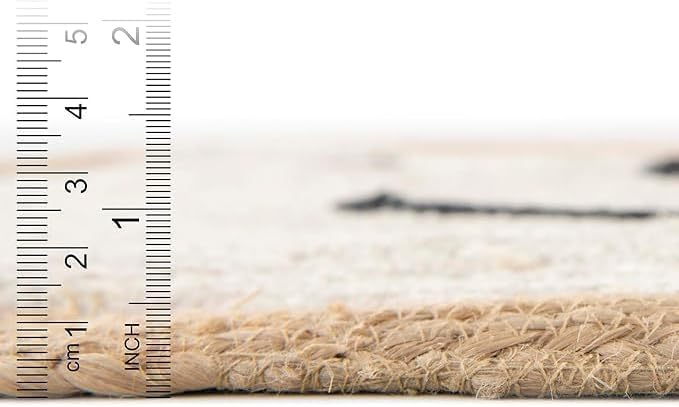 Weaving Cottage Scalloped Natural Jute Area Rug | Beige, 2X3 FT Handwoven Jute Doormat | Eco-Friendly, Durable, and Stylish | Perfect for Living Room, Bedroom, and Entryway