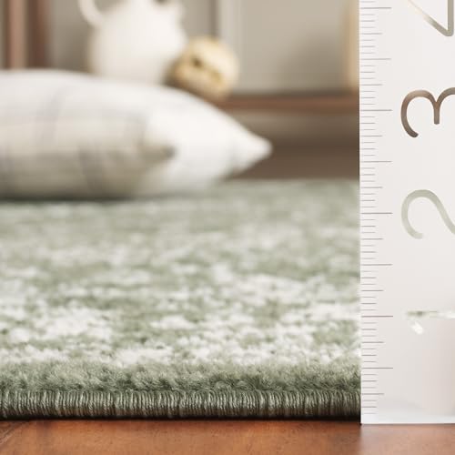 SAFAVIEH Adirondack Collection Area Rug - 2'6" x 4', Dark Green & Ivory, Distressed Vintage Floral Design, Non-Shedding & Easy to Clean, Ideal for Hallway, Foyer, Entryway, Accent Space (ADR109Y) - color: Dark Green/Ivory, size: 2'6" x 4' (Rectangular)