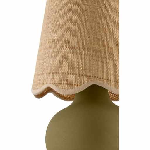 Benton Ceramic Table Lamp with Fabric Shade – 13" Bedside Accent Lamp for Bedroom, Living Room & Nightstand (Taupe) - color: Taupe