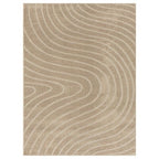 LUXE WEAVERS Modern Geometric Wave Beige 2x3 Area Rug - color: Beige, size: 2' x 3' (Rectangular)