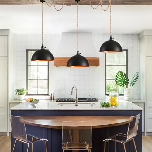 3-Light Hanging Light with Plug in Cord,Plug in Pendant Light 22ft Hemp Rope Pendant Lighting Vintage 3-Light Hanging Lamp Fixtures for Kitchen Island Living Room Bedroom - color: 3 Light 11.8IN Pendant Light