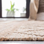 SAFAVIEH Natura Collection Runner Rug - 2'3" x 8', Natural & Beige, Flat Weave Boho Braided Tassel Jute & Wool Design, Ideal for High Traffic Areas in Living Room, Bedroom (NAT278A) - size: 2'3" x 8' (Runner)