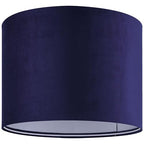 Dark Blue Velvet Drum Lamp Shade Modern Lampshade 13``Top×13``Bottom×10``High(Spider) Medium Lamp Shade for Table & Bedside Lamp Replacement Lampshades in Hand Crafted - By GO&SO - color: Blue, size: 13*13*10 inch-1 Pack