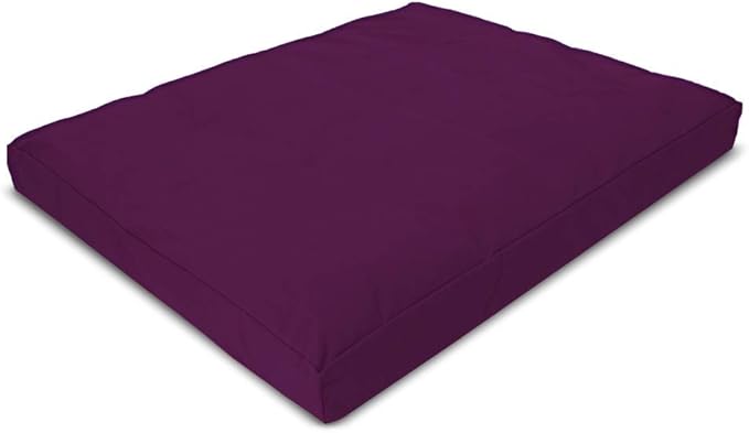 Zabuton Meditation Cushion for Workout - Supportive Yoga Floor Seat Cushion for Comfort & Posture Support - Natural Washable Cotton Fill kneeling Pad - Made in USA - Premium 32x26x3, Burgundy