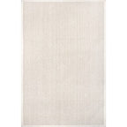 Rugs USA Patricia Ivory, 4' x 6', Solid, Jute & Wool, Soft and Textured, High Traffic, Stain Resistant, Easy Clean, Durable Area Rug for Bedroom, Living Room, Dining Space, Den, Foyer, Entryway - size: 4' x 6' (Rectangular)
