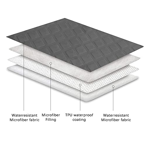 Ameritex Waterproof Dog Bed Cover Pet Blanket with Anti-Slip Back for Furniture Bed Couch Sofa - color: Darkgrey, size: 52x82 Inch (Pack of 1)