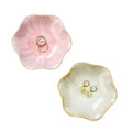 2PCS Lotus Leaf Shape Ring Holder Dish, Small Key Bowl, Ceramic Trinket Tray Jewelry Dish Organizing Necklace Earrings for Mom Friend Sister, All Jewelries Are NOT Included.Pink+Light Green.… - color: Pink+Light Green-Lotus