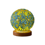 Morocco Mosaic Table Lamp Stained Glass Lamps with Wooden Base Turkish Sphere Decor Night Lights for Moroccan Style Meditation Room Office Desk Living Room Decoration(Maroc - Green, Maroc) - style: Morocco Green