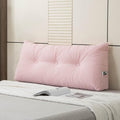 Headboard Pillow Wedge Pillow Headboard Dorm Headboard Twin XL Long Back Pillow for Bed Sitting up Sleeping Bolster Pillow for Mattress Gap Filler - color: Pink