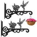 2-Pack Aesthetic Wall Plant Hanger Indoor and Outdoor – 10 Inch Metal Hanging Plant Bracket with Beautiful Bird Pattern – Anti Rust Plant Hooks for Hanging Plants, Bird Feeder, Wind Chime, Lantern - size: 2 Pack