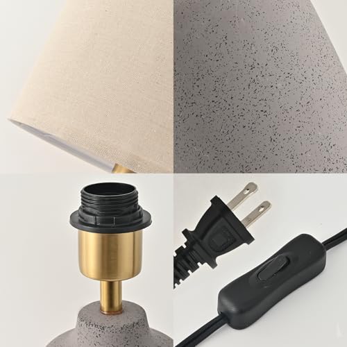 BrightWe Earth Brown Ceramic Table Lamp Set of 2 Tall 22in Lamps for Living Room End Table Bedroom Farmhouse Rustic Lamp Set Bedside Nightstand Lamps Set of Two Side Table Lamps, 22IN - color: Earth Brown, size: Large