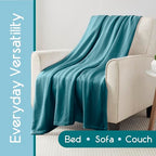 Vellux 100% Cotton Blanket, Queen, 90x90, Pacific Blue | Soft, Breathable Knit, Lightweight, All Season, Machine Washable, Oeko-Tex Certified, Hotel Quality - color: Blue, size: Queen