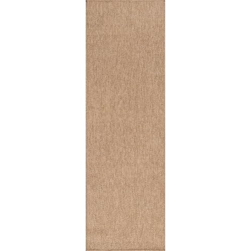 Washable Easy Jute Rug 2x7, Indoor Outdoor Runner Rugs, Natural Color Farmhouse Area Rugs for Living Room, Kitchen Rug High Traffic Area, Easy to Clean Solid Boho Woven Design Carpet (2 X 7 Natural) - color: Natural, size: 2' x 7' (Rectangular)