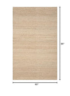 SAFAVIEH Natural Fiber Collection Area Rug - 5' x 8', Natural, Handmade Farmhouse Fringe Jute, Ideal for High Traffic Areas in Living Room, Bedroom (NF731A) - size: 5' x 8' (Rectangular)