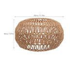 HANABASS Woven Vintage Rattan Lamp Shade 11.8 Inch Hanging Light Cover for Home Ceiling Light Bedroom Pendant Lampshade Boho Style