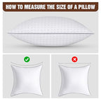 24"x24"Pillow Inserts Set of 2 with 100% Cotton Cover Decorative Square Throw 24 Pillows for Couch, Sofa and Bed - White(2, 24x24) - size: 24x24