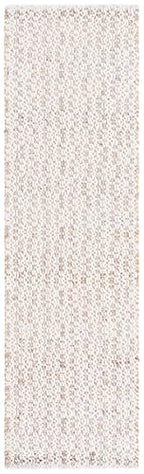 SAFAVIEH Natural Fiber Collection Area Rug - 2'3" x 8' Runner, Natural & Silver, Handmade Jute & Wool, Ideal for Living Room, Hallway, Foyer, Entryway, Bedroom (NFB225G) - color: Natural/Silver, size: 2'3" x 8' (Runner)