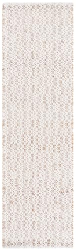 SAFAVIEH Natural Fiber Collection Area Rug - 2'3" x 8' Runner, Natural & Silver, Handmade Jute & Wool, Ideal for Living Room, Hallway, Foyer, Entryway, Bedroom (NFB225G) - color: Natural/Silver, size: 2'3" x 8' (Runner)