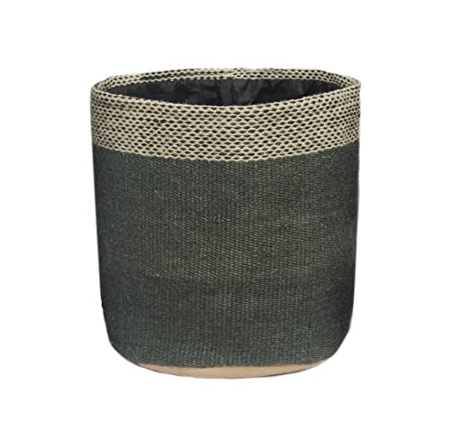 Jute Planter Basket Woven Basket for 8" Flower Pot Floor Indoor Planters, 10” x 10” Storage Organizer Basket Rustic Home Decor, Boho Storage Earth-friendly Planter (10x10 Inches, Red White Diamond 25) - color: Red White Diamond 25, size: 10x10 inches