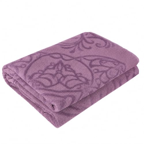 100% Cotton Throw Blanket for Couch Sofa or Bed All Season Terry Blankets & Throws, Lightweight & Breathable Cotton Blanket, Picnic Rug, Terry Bed Sheet (Byzantium) - color: Byzantium