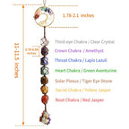 3 Pieces of 7 Chakras Healing Crystals and Tree of Life Wall Hanger Tumbled Gemstones Meditation Hanging Ornament Christmas Tree Memorial Hanging Pendant (Style 3) - color: A-style 21