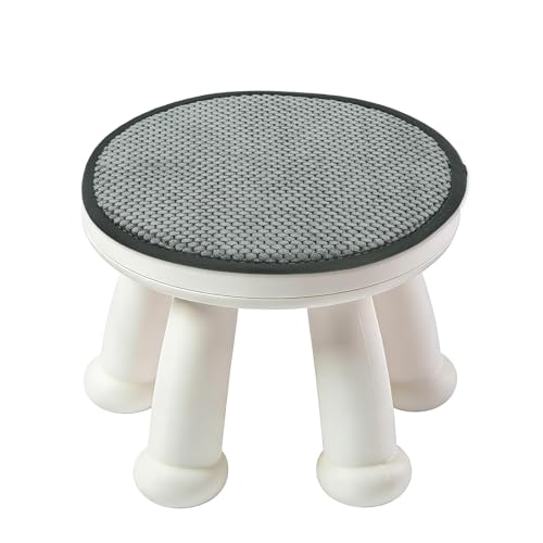uxcell Round Stool Cushion, 10 x 10 Inch Round Seat Pads with Elastic Straps, Anti-Slip Soft Round Pad Chair Seat Cushions for Dining Chairs Kitchen Bar High Stool, Dark Gray - color: Dark Gray, size: 10 x 10 Inch