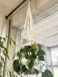 Hanging Planter Holder, Bohemian Plant Hanger, Hanging Planter for Indoor Plants (Beige)