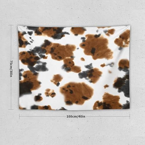 DDCBNS Cow Print Tapestry Wall Hanging Black White Brown Watercolor Animal Skin Wall Hanging Tapestry Wall Art Home Décor for Bedroom Living Room Dorm Wall Décor 40" x 30" - color: Animal Skin_6, size: 40"L x 30"W
