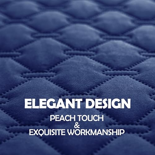 gogobunny 100% Double Sided Waterproof Dog Blanket Soft Pet Bed Cover Reversible Protect Furniture Couch Sofa Car for Puppy Large Dog Cat (Dark Navy/Light Navy, 30x30 Inch (Pack of 1)) - color: Dark Navy/Light Navy, size: 30x30 Inch (Pack of 1)