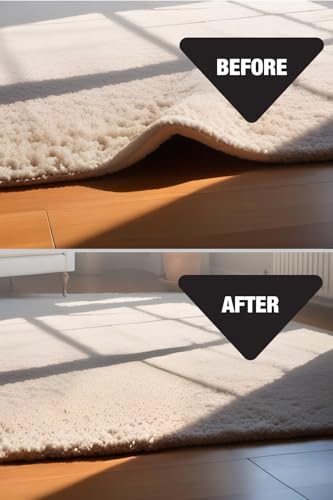 Four Rug Corner Grippers, Anti Slip Grips for Hardwood Floors, Laminate Flooring and Carpet - Hold Down Rugs and Runners to Protect Yourself and Family - size: (Four Triangles)