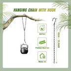 XDW-GIFTS 4-Pack 25.5 Inch Hanging Chain with Hooks for Hanging Bird Feeders, Birdbaths, Planters, Lanterns, Wind Chimes, Baskets, Billboards, Decorative Ornaments, Outdoor Indoor Use (Black)